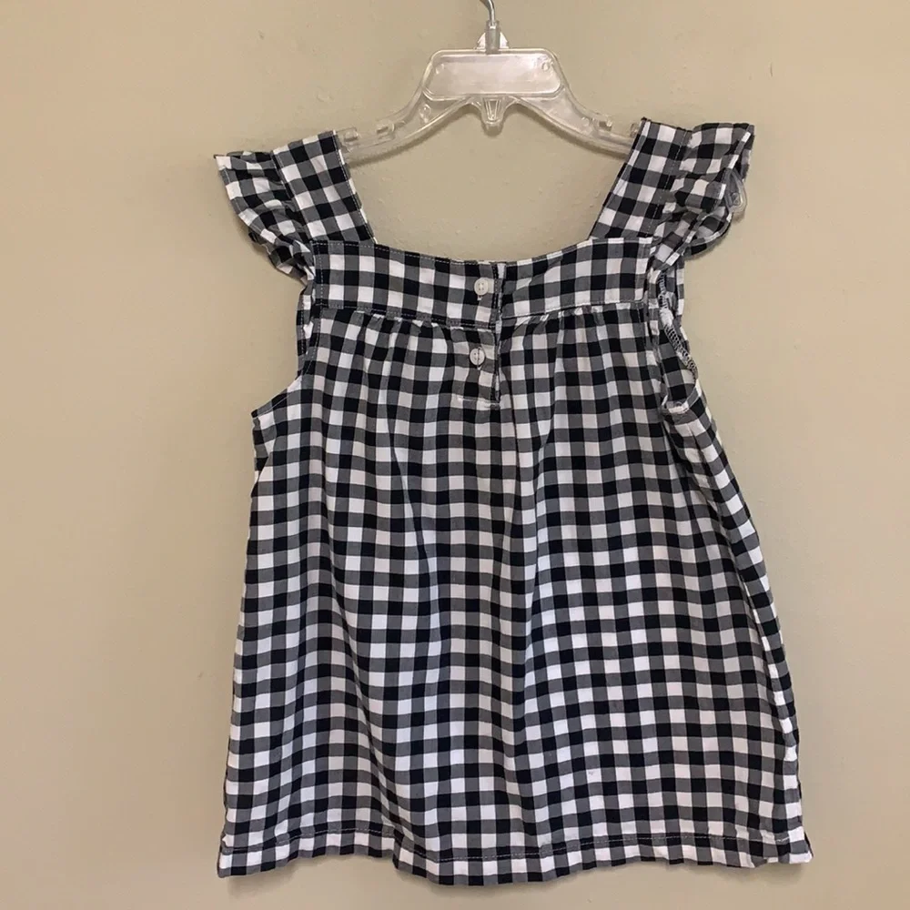 Justice & Carter’s bundle girls black & white gingham top and denim skort